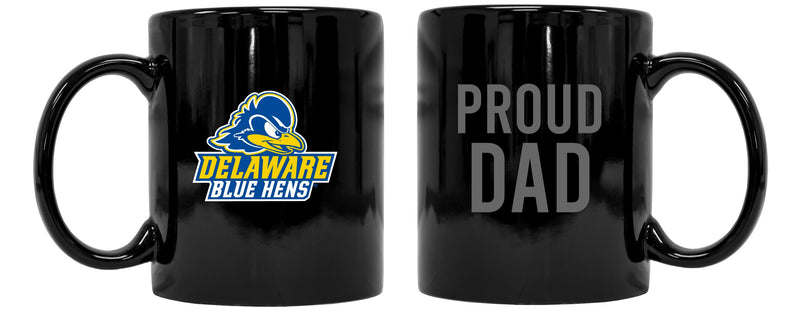 Delaware Blue Hens 12 oz Black Ceramic Coffee Mug Proud Parent Officially Licensed Collegiate Product