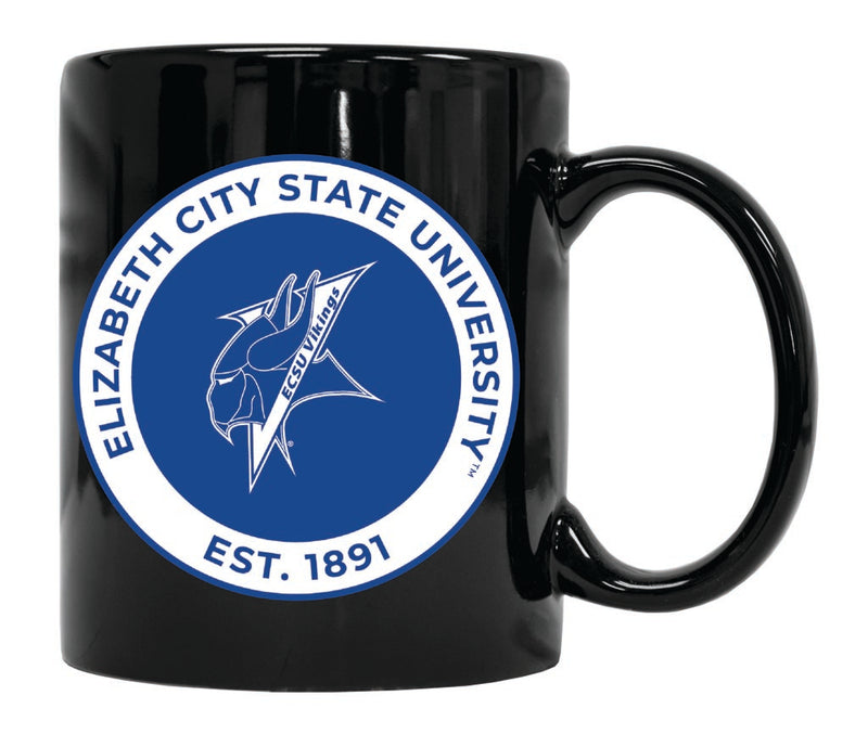 Elizabeth City State University 12 oz Black Ceramic Coffee Mug Circle Design Officially Licensed Collegiate Product
