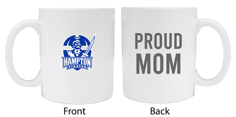 Hampton University Proud Mom Ceramic Coffee Mug - White