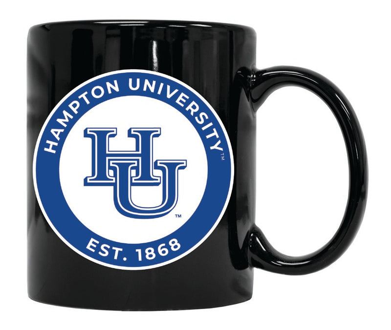 Hampton University 12 oz Black Ceramic Coffee Mug Circle Design Officially Licensed Collegiate Product