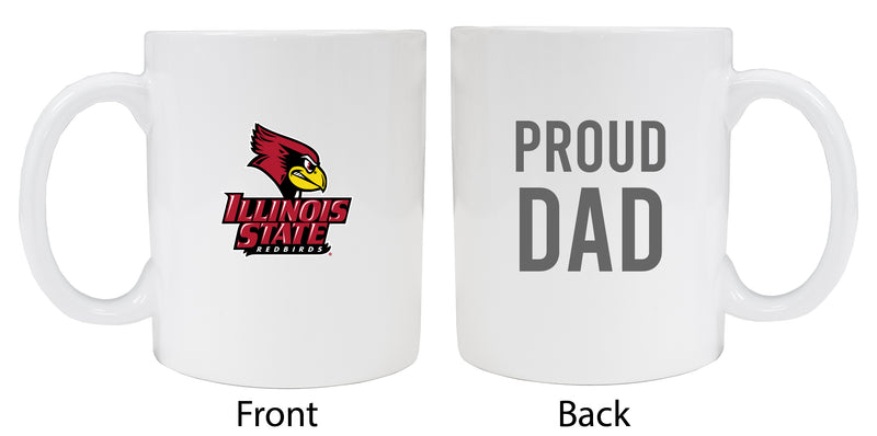 Illinois State Redbirds Proud Dad Ceramic Coffee Mug - White (2 Pack)