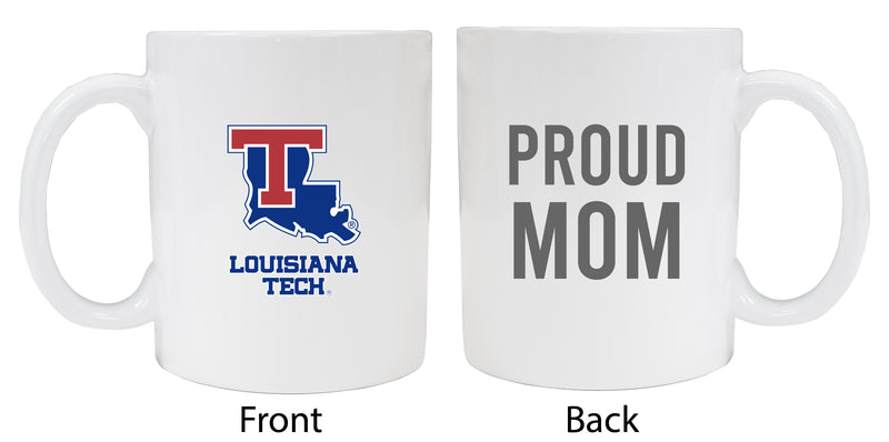 Louisiana Tech Bulldogs Proud Mom Ceramic Coffee Mug - White (2 Pack)