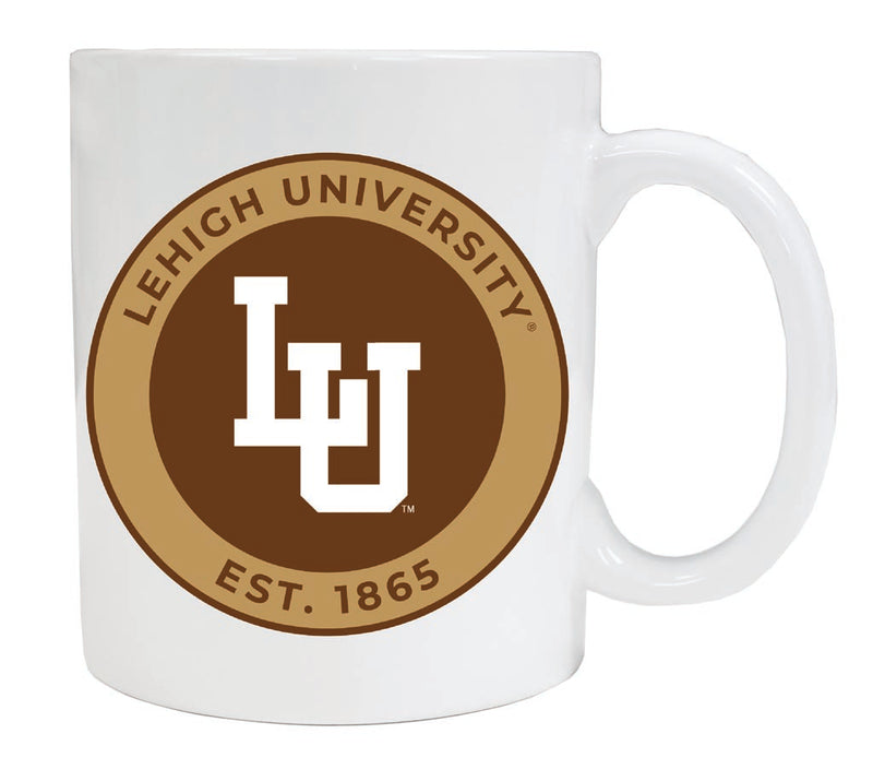 Lehigh University Mountain Hawks 12 oz White Ceramic Coffee Mug Circle Design Officially Licensed Collegiate Product