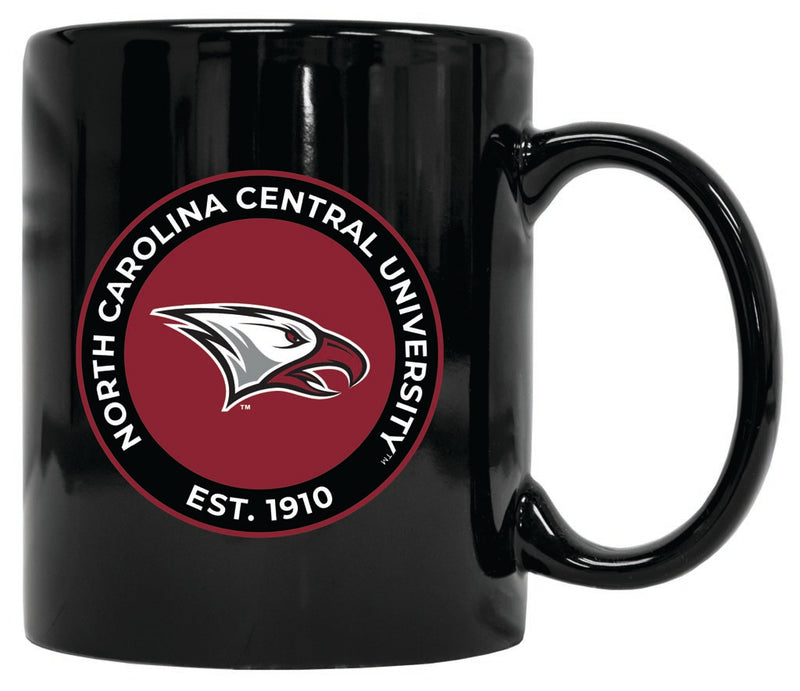 North Carolina Central Eagles 12 oz Black Ceramic Coffee Mug Circle Design Officially Licensed Collegiate Product