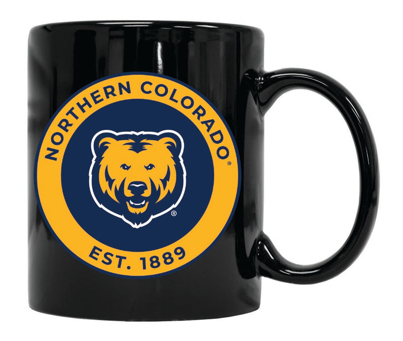 Northern Colorado Bears 12 oz Black Ceramic Coffee Mug Circle Design Officially Licensed Collegiate Product