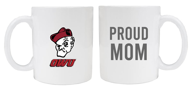 Ohio Wesleyan University 12 oz White Ceramic Coffee Mug Proud Mom Officially Licensed Collegiate Product