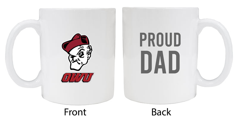 Ohio Wesleyan University Proud Dad Ceramic Coffee Mug - White (2 Pack)