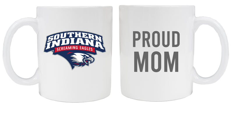 University of Southern Indiana 12 oz White Ceramic Coffee Mug Proud Mom Officially Licensed Collegiate Product