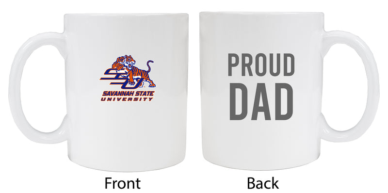 Savannah State University Proud Dad Ceramic Coffee Mug - White (2 Pack)