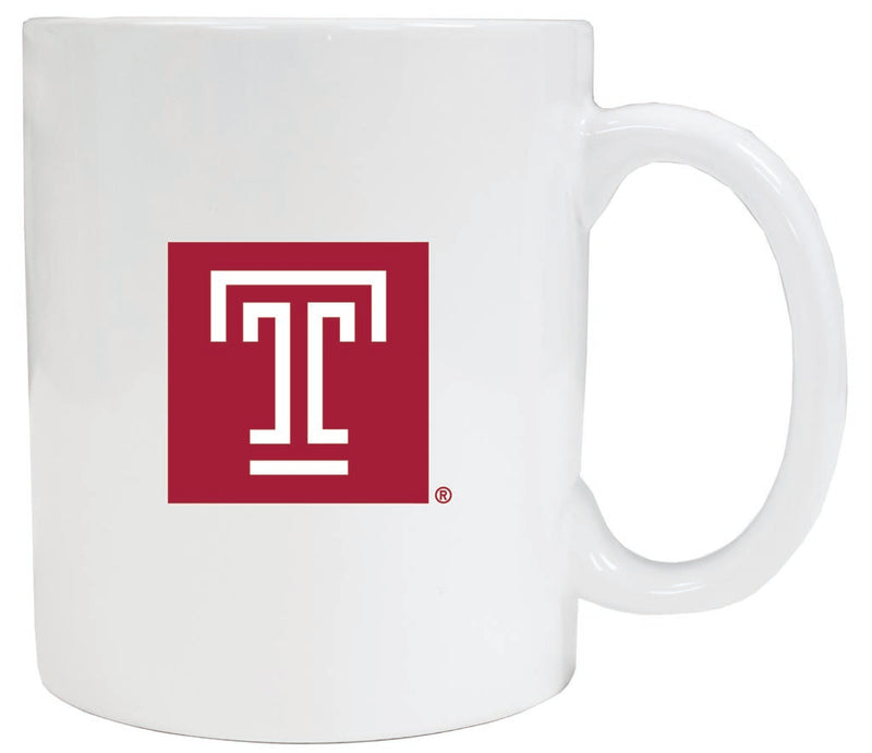 Temple University 12 oz White Ceramic Coffee Mug Circle Design Officially Licensed Collegiate Product 2-Pack