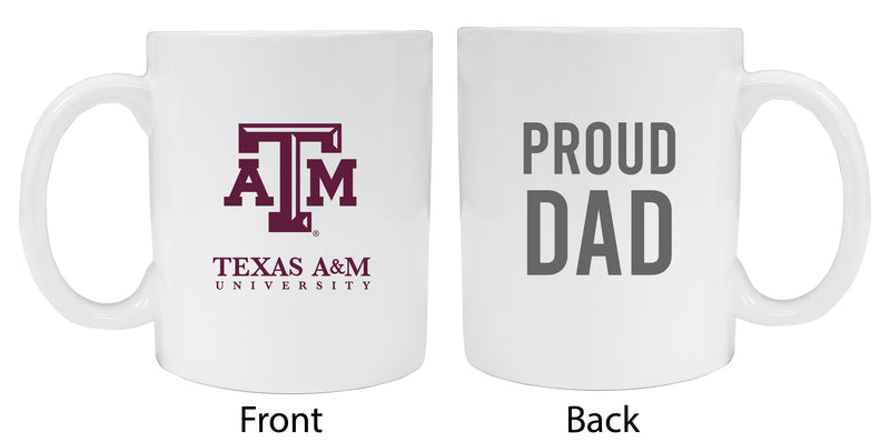 Texas A&M Aggies Proud Dad Ceramic Coffee Mug - White (2 Pack)
