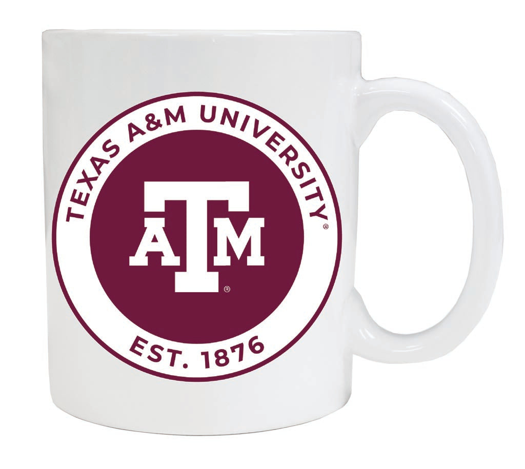 Texas A&M Aggies 12 oz White Ceramic Coffee Mug Circle Design Officially  Licensed Collegiate Product 4-Pack – R & R INC