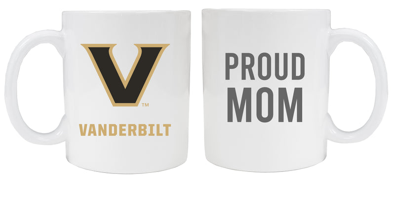 Vanderbilt University 12 oz White Ceramic Coffee Mug Proud Mom Officially Licensed Collegiate Product