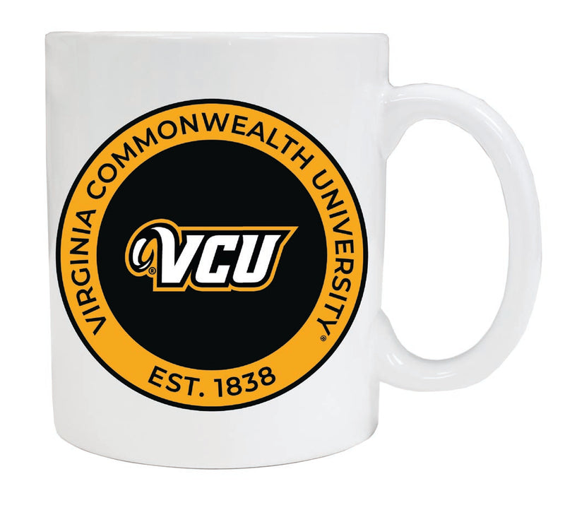 Virginia Commonwealth 12 oz White Ceramic Coffee Mug Circle Design Officially Licensed Collegiate Product 4-Pack