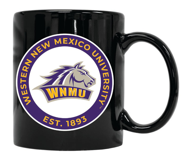 Western New Mexico University 12 oz Black Ceramic Coffee Mug Circle Design Officially Licensed Collegiate Product Single