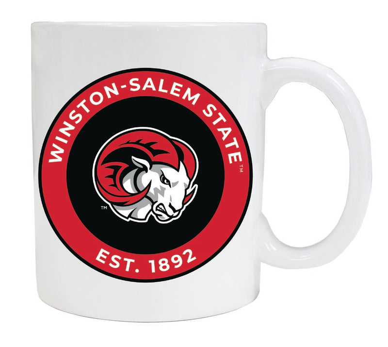 Winston-Salem State 12 oz White Ceramic Coffee Mug Circle Design Officially Licensed Collegiate Product Single