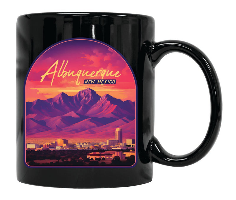 Albuquerque New Mexico Souvenir 12 oz Ceramic Coffee Mug Black