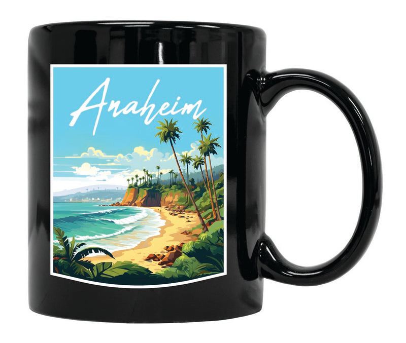 Anaheim California Souvenir 12 oz Ceramic Coffee Mug Black