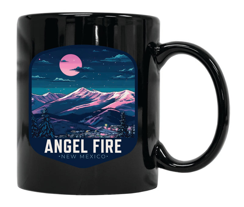 Angel Fire New Mexico Souvenir 12 oz Ceramic Coffee Mug Black