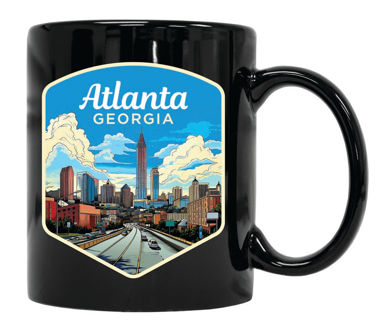 Atlanta Georgia Souvenir 12 oz Ceramic Coffee Mug Black