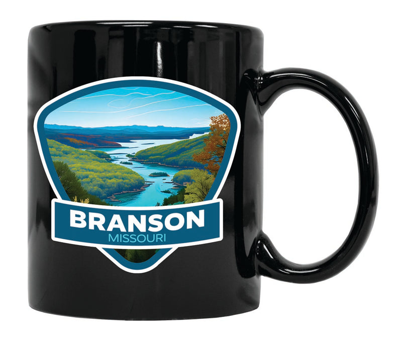 Branson Missouri Souvenir 12 oz Ceramic Coffee Mug Black