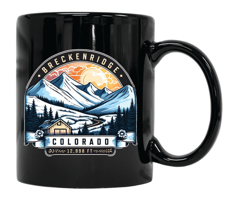 Breckenridge Colorado Souvenir 12 oz Ceramic Coffee Mug Black