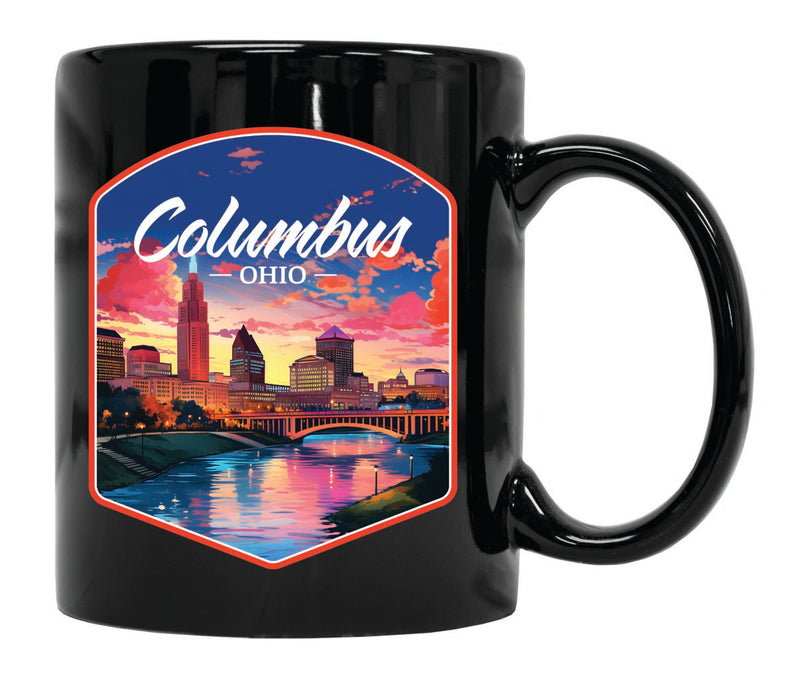 Columbus Ohio Souvenir 12 oz Ceramic Coffee Mug Black