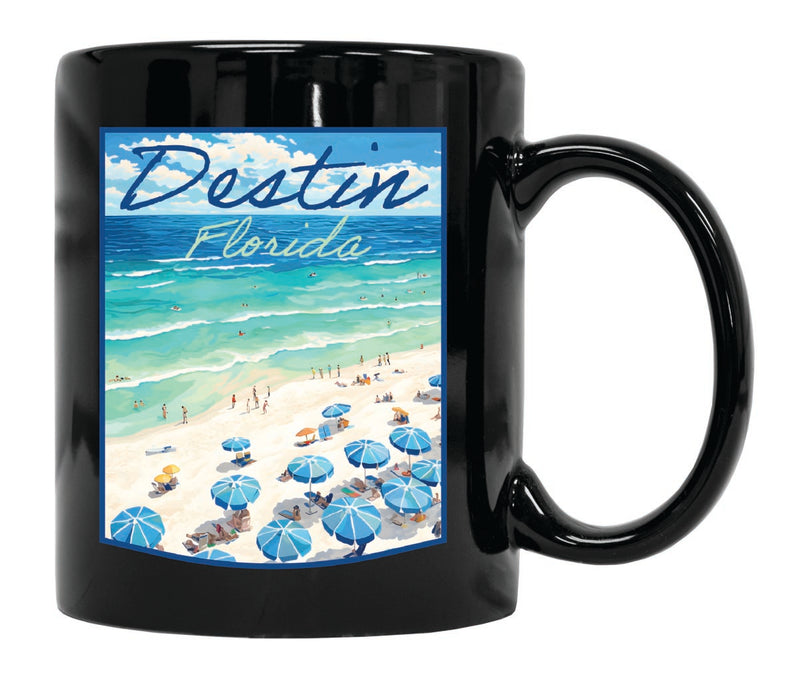 Destin Florida Souvenir 12 oz Ceramic Coffee Mug Black