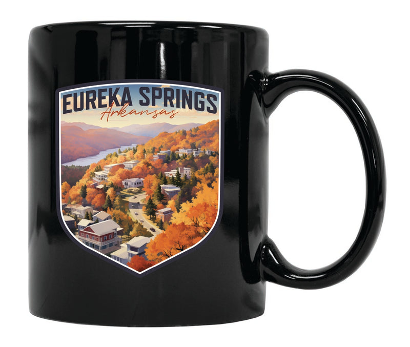 Eureka Springs Arkansas Souvenir 12 oz Ceramic Coffee Mug Black