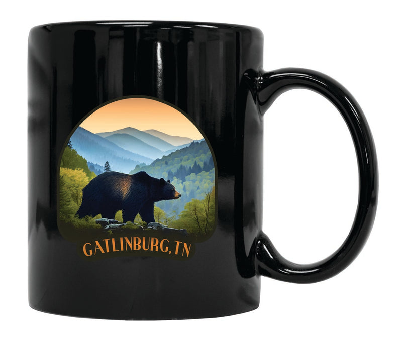 Gatlinburg Tennessee Souvenir 12 oz Ceramic Coffee Mug Black