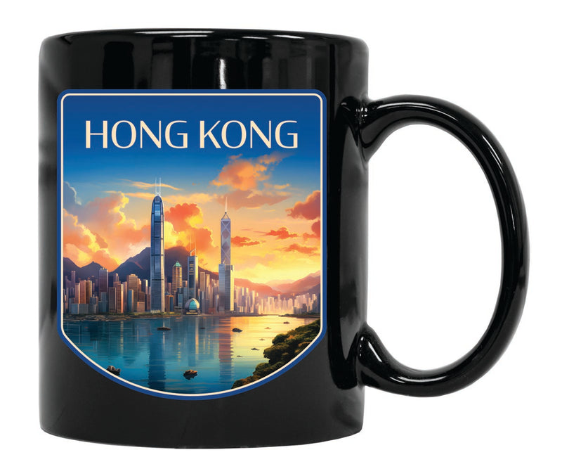 Hong Kong Souvenir 12 oz Ceramic Coffee Mug Black
