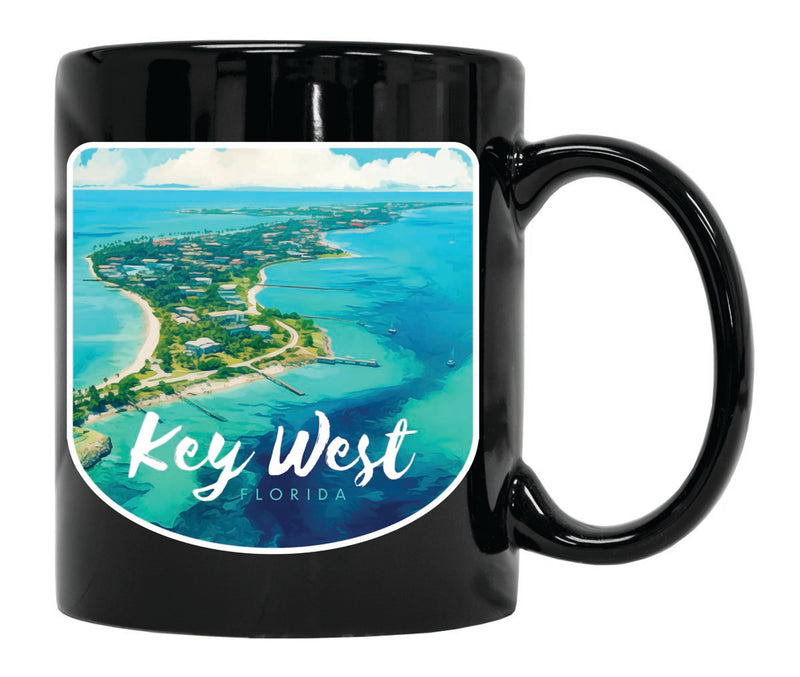 Key West Florida Souvenir 12 oz Ceramic Coffee Mug Black