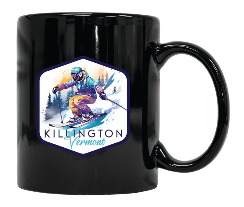 Killington Vermont Souvenir 12 oz Ceramic Coffee Mug Black