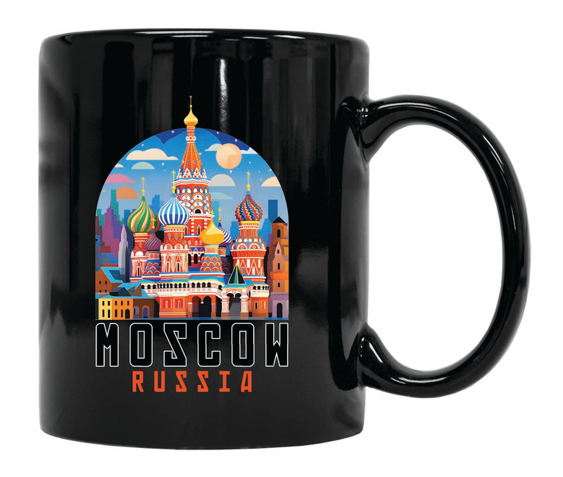 Moscow Russia Souvenir 12 oz Ceramic Coffee Mug Black