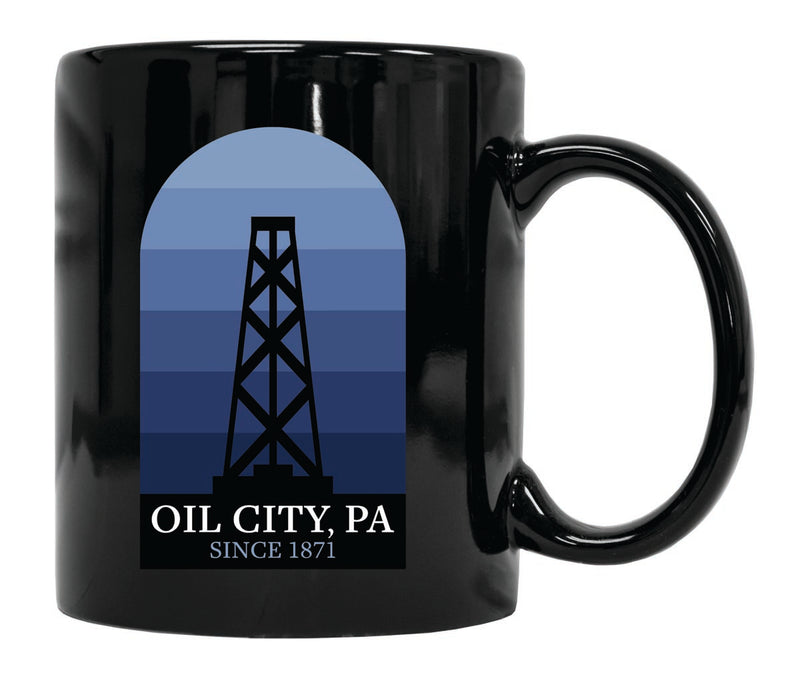 Oil City Pennsylvania Souvenir 12 oz Ceramic Coffee Mug Black