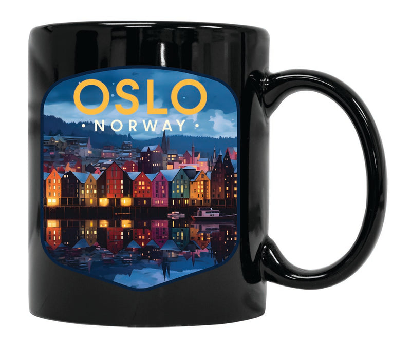 Oslo Norway Souvenir 12 oz Ceramic Coffee Mug Black