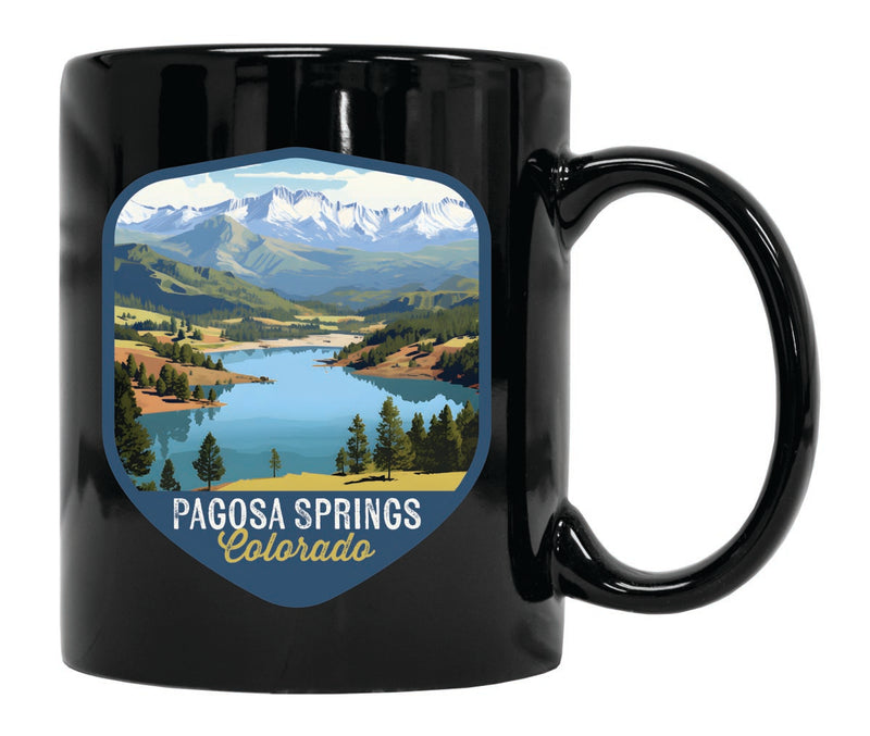 Pagosa Springs Colorado Souvenir 12 oz Ceramic Coffee Mug Black