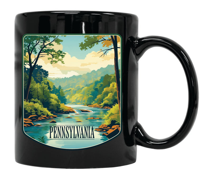 Pennsylvania Souvenir 12 oz Ceramic Coffee Mug Black
