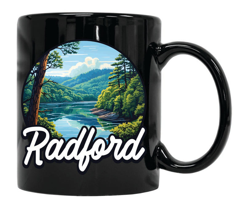 Radford Virginia Souvenir 12 oz Ceramic Coffee Mug Black