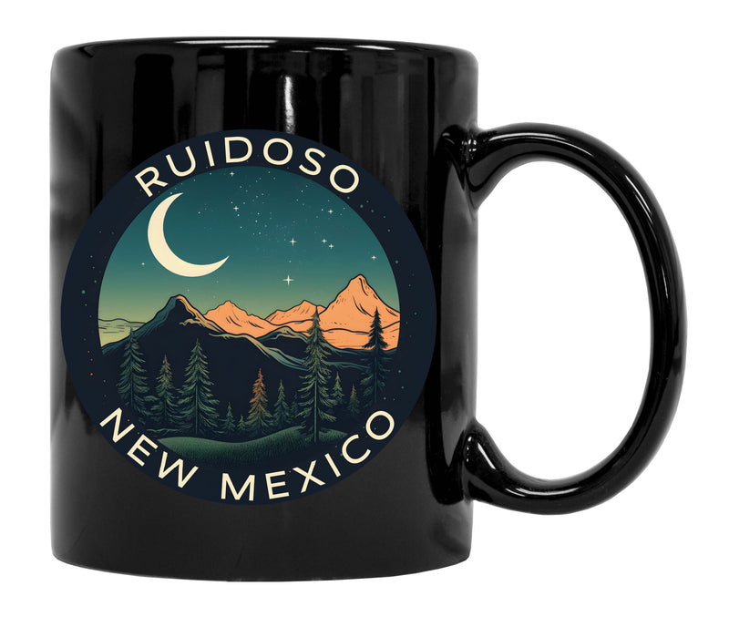 Ruidoso New Mexico Design A Souvenir 12 oz Ceramic Coffee Mug Black Single