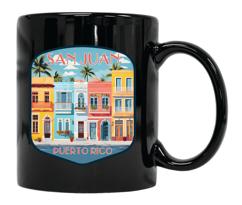 San Juan Puerto Rico Souvenir 12 oz Ceramic Coffee Mug Black