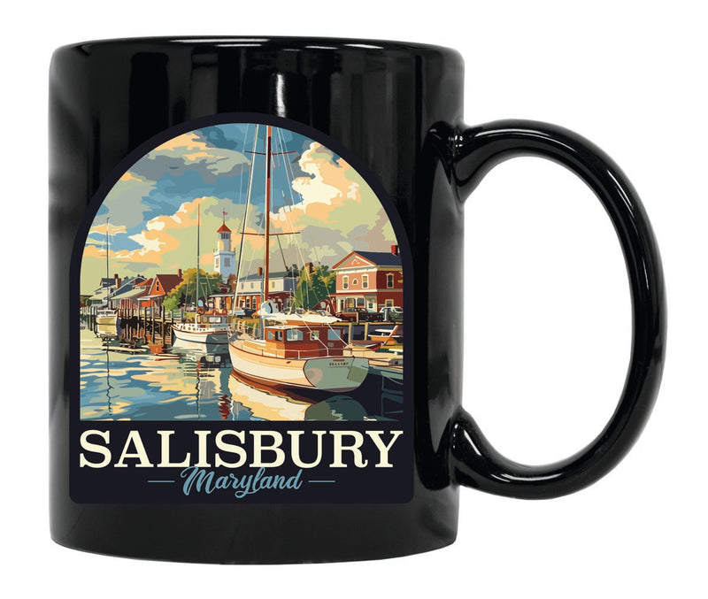 Salisbury Maryland Souvenir 12 oz Ceramic Coffee Mug Black