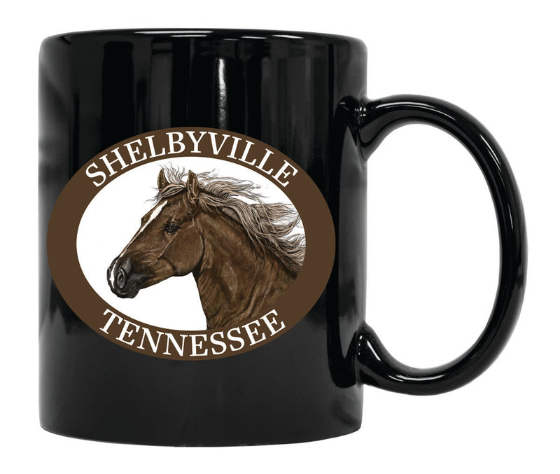 Shelbyville Tennessee Souvenir 12 oz Ceramic Coffee Mug Black