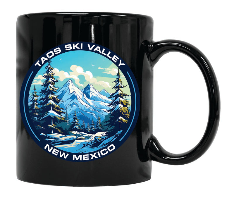 Taos Ski Valley New Mexico Souvenir 12 oz Ceramic Coffee Mug Black