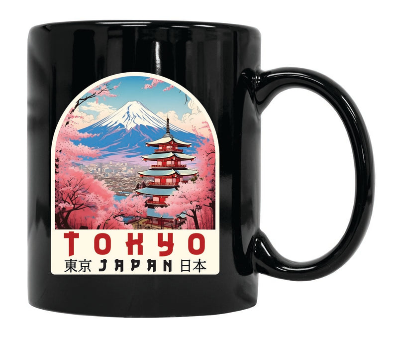 Tokyo Japan Souvenir 12 oz Ceramic Coffee Mug Black
