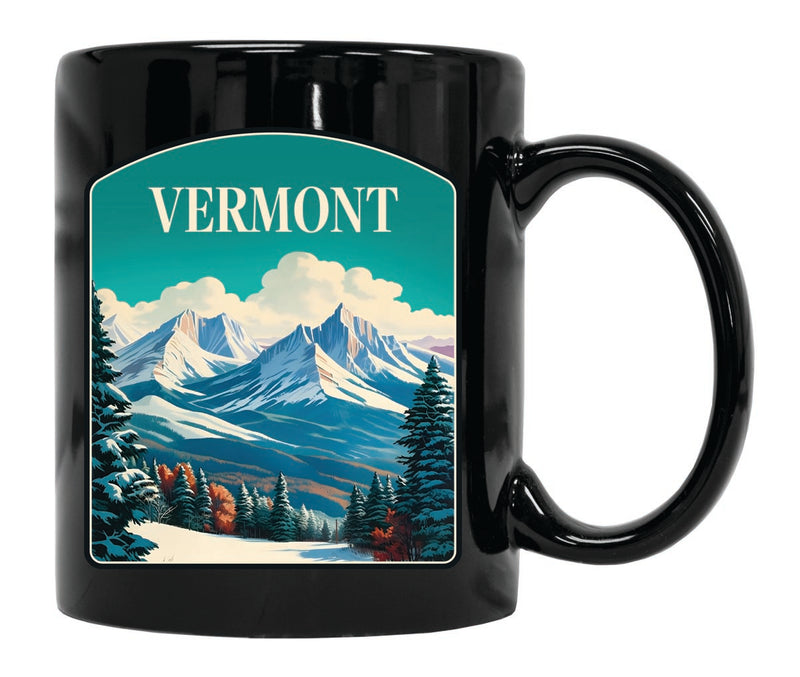 Vermont Souvenir 12 oz Ceramic Coffee Mug Black