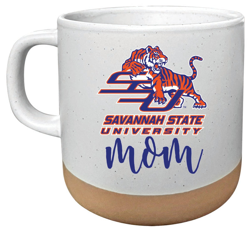 Savannah State University 14 oz Mug with Clay Bottom Mom Design Officially Licensed