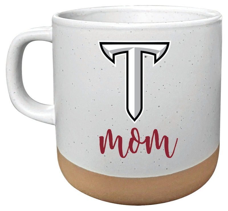 Troy University 14 oz Mug with Clay Bottom Mom Design Officially Licensed