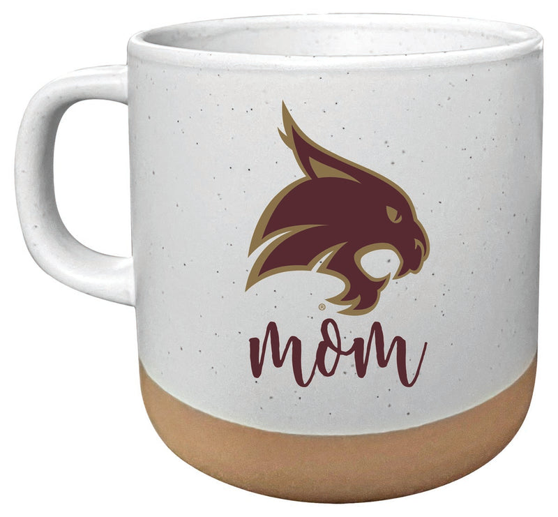 Texas State Bobcats 14 oz Mug with Clay Bottom Mom Design Officially Licensed