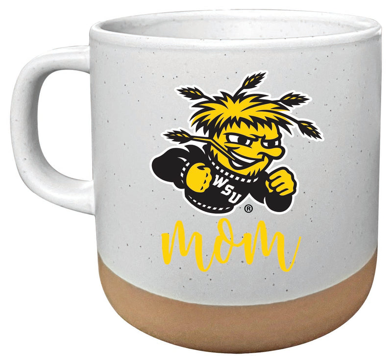 Wichita State Shockers 14 oz Mug with Clay Bottom Mom Design Officially Licensed